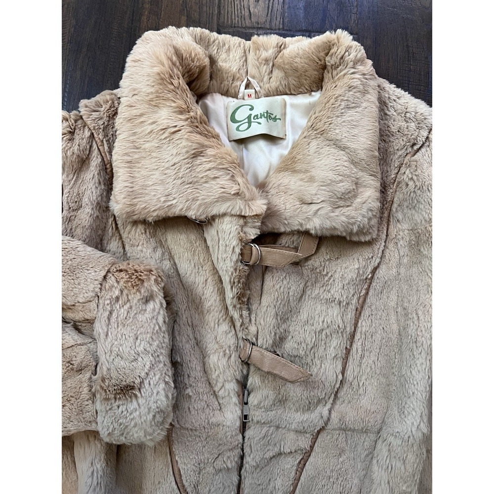 VTG Gantos‎ Faux Fur Coat Womens M Penny Lane boho fairy Cottage Core 1950s-60s